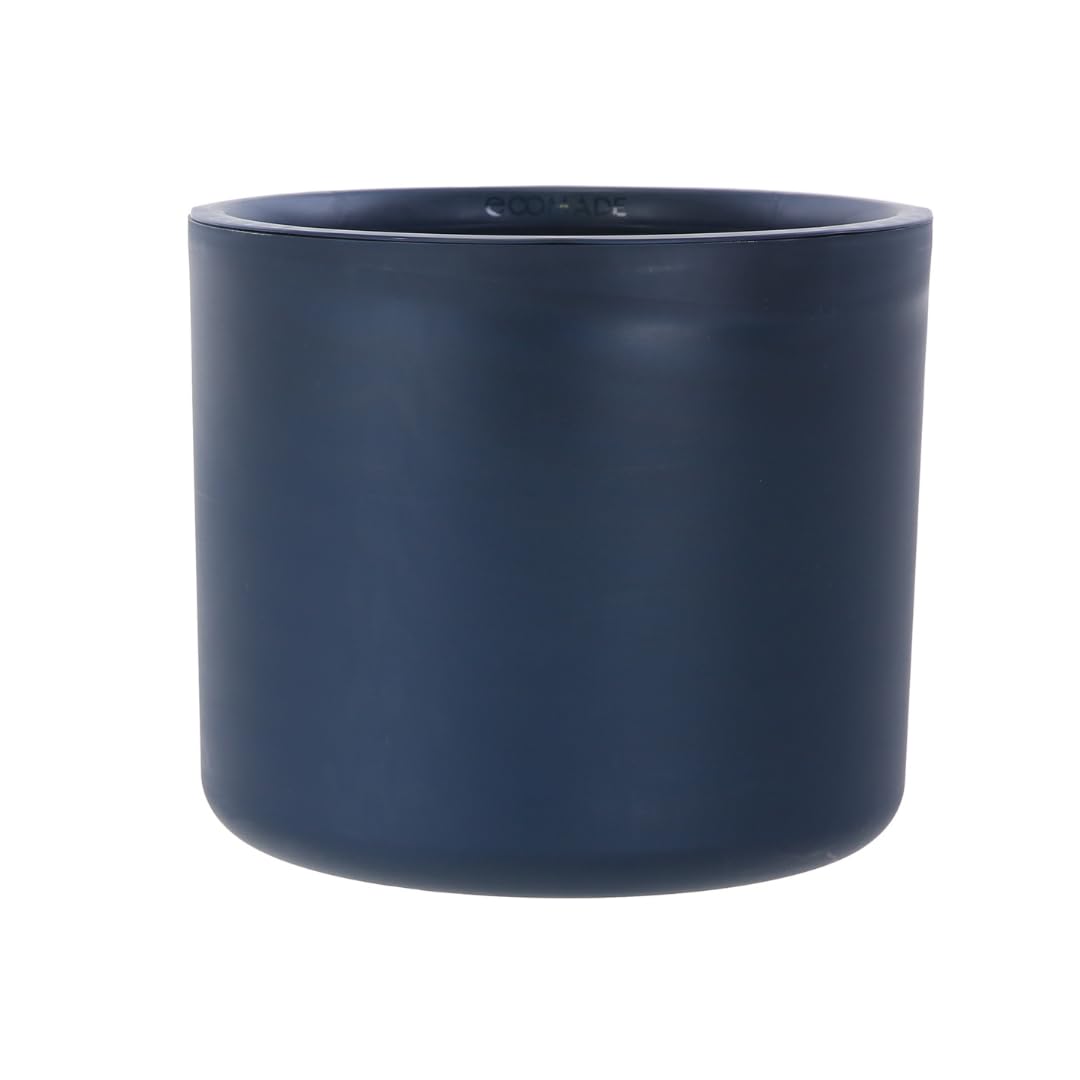 Gardenesque Ecomade Planter 35cm, Dark Blue, Reclaimed Ocean Waste Plastic, Eco-Friendly, UK-Made Pot for Indoor & Outdoor Use, Lightweight, 35 x 35 x 30cm