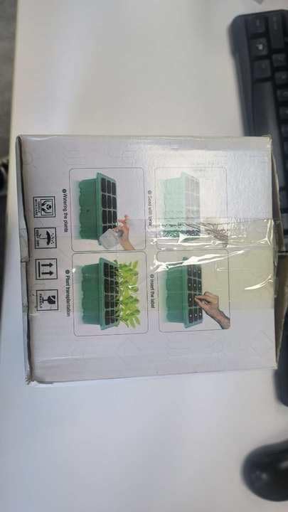 Fuuner Seed Trays,12 Pack 144 Cells Seedling Tray Kits, Garden Seed Propagator Set, Plant Germination Kit with Adjustable Humidity Dome and Base, for Greenhouse Grow Plant Seed, 12 Cells per Tray