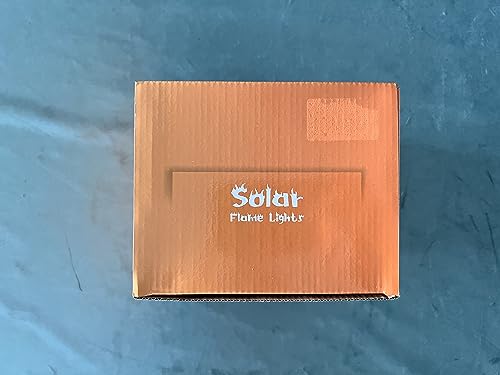 Geemoo 6 Pack Solar Flickering Dancing Flame Lights Waterproof Solar Torch Lights for Outdoor Garden Patio Pathway Yard Driveway Halloween Decorative