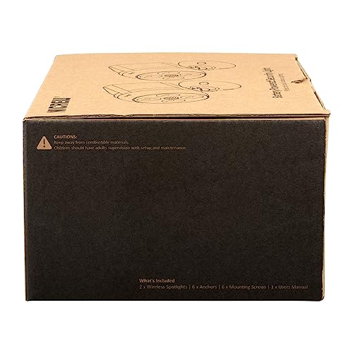 NICREW Battery Powered Outdoor LED Security Light 2-Pack, PIR Motion Sensor Spotlight, Weatherproof Outdoor Wall Light for Gardon Walkways