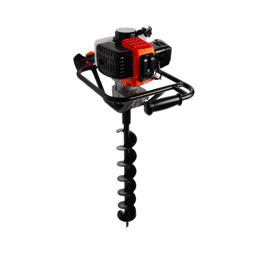 52cc Petrol Earth Auger / Fence Post Hole Borer - 3 Auger Bits - Extension Bit - More