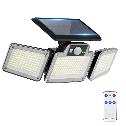 280 LED Solar Flood Light with 3 Adjustable Heads