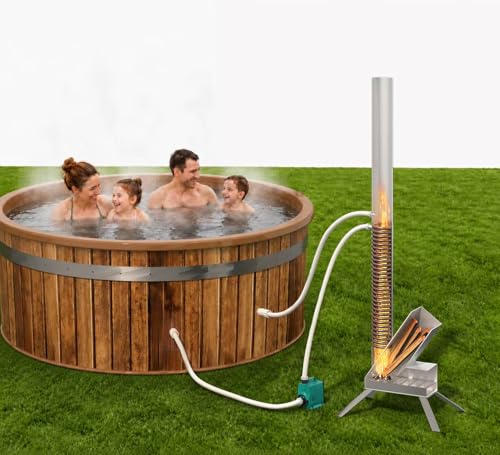 ECOPOOLTECH Titanium Wood-Fired Hot Tub Heater