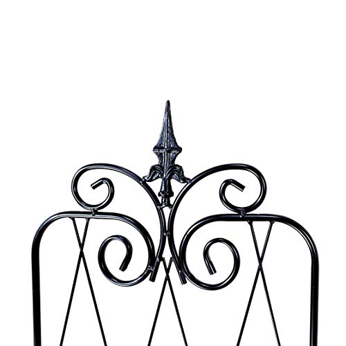 OUTOUR Metal Garden Trellis 2 Pack Wire Lattice Grid Panels for Rose Vines, Climbing Plants, Flower, Vegetables, Cucumber, Vegetables, Clematis Support, Outdoor Patio Lawn Yard Decoration