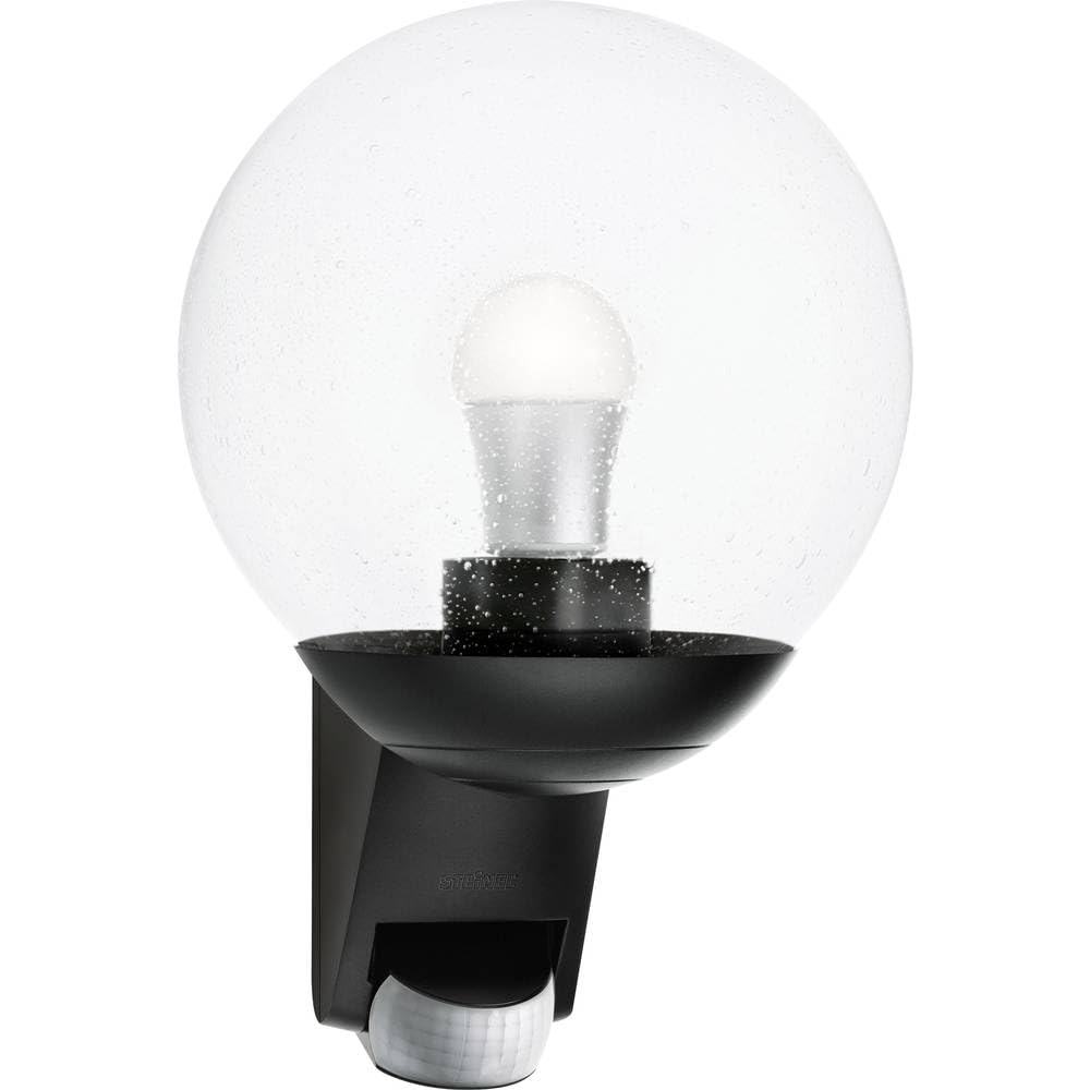 Steinel L 585 S Outdoor Wall Light Black, 180° Motion Sensor, 10 m Reach, Maximum 60 W Light Bulb (Not Included), E27 Fitting
