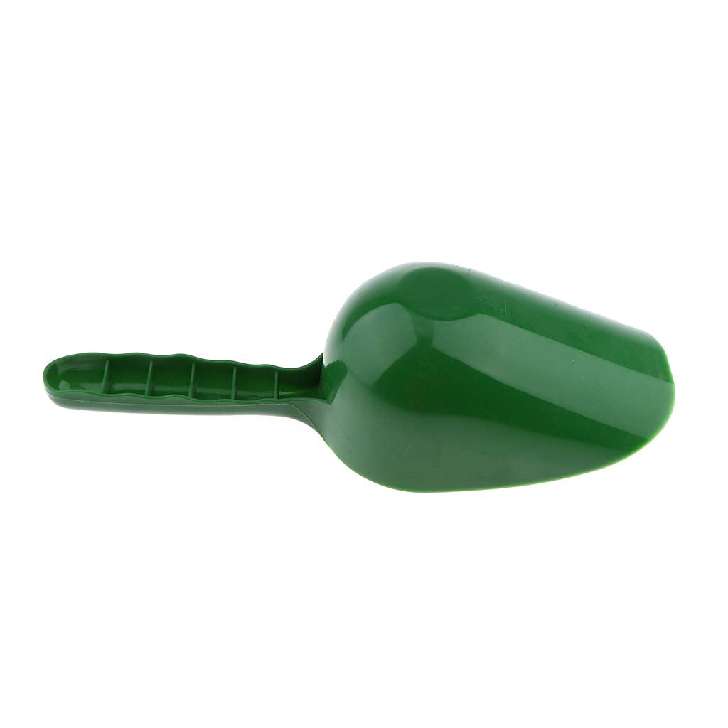 FLAMEER Garden Scoop for Greenhouse Potting Compost Soil Seed Animal Feed, Green, Plastic