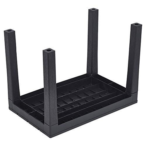 URBNLIVING Black Plastic Garden Outdoor Table/Bench Furniture - 100% Weatherproof