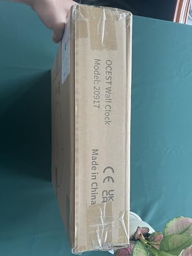 OCEST Heavy Duty Garden Clocks Outdoor Waterproof, 13inch Resin Large Wall Clock with Thermometer and Hygrometer Battery Operated Non Ticking Decorative for Patio Pool