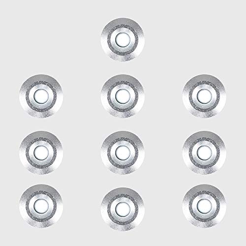 MiniSun Pack of 10 15mm White LED Round IP67 Rated Garden Decking/Kitchen Plinth Lights Kit - Complete with a 3M Extension Cable