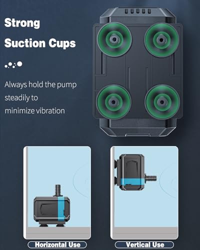 Pawfly Aquarium Submersible Water Pump 2100L/H Ultra Quiet Water Fountain Pump with 2 m Lift Height Adjustable Water Pump for Fish Tanks Ponds Gardens Waterfalls Statuary and Sumps