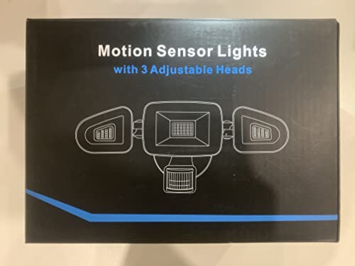 MEIKEE 42W Security Lights Outdoor Motion Sensor 3600LM 6500K Daylight White PIR Floodlights Outdoor 4 Modes Timing with Remote Control IP66 Waterproof 180° Adjustable for Garden Garage Doorways