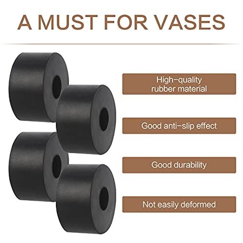 Bigxin 24 Pieces Flower Pot Feet Riser, Invisible Flower Pot Feet Round Shape Plant Pot Feet Black Rubber Plant Pot Risers for Indoor Outdoor Plant (3x3x1.5cm)