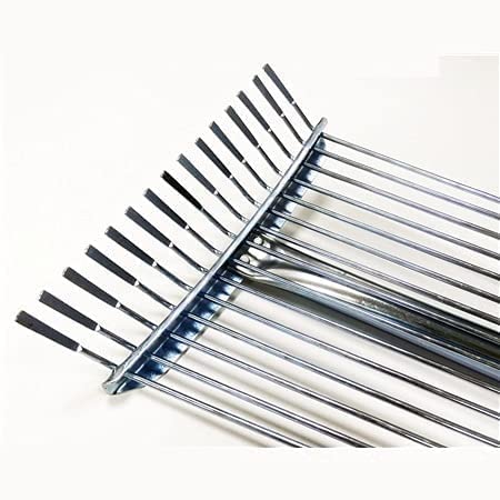 Unibos | Garden Rake | Rake for Gardening | Soil Rake Artificial Grass Leaf Rake 25 tines | Moss Rake for Quick Clean up Lawn & Yard Garden Rakes Gifts | 38-63 inch Adjustable