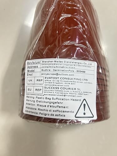 Muzhira Pots for Seed Starting/Cuttings, 6cm 10pcs Plastic Plant Nursery Pots,Seed Starting Pot Flower Plant Container for Seedlings, Cuttings, Transplanting