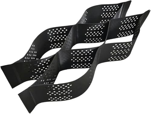 CNPRAZ Ground Grid Polyethylene, Pea Gravel Sand Soil Stabilizer for Outdoor Steep Driveway Slope Area, Permeable Paving Mesh Grid Easy Installation(1x5 m/3.3x16.5 ft)