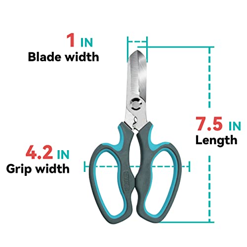 CYRUS Garden Shears Pruner Secateurs Pruning Scissors Flower Sharp Gardening Hand Tools Florist Bonsai Cutters Rose Snips,Blue