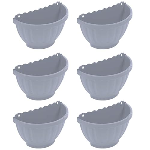 M1SS Etruscan Wall Basket Planters Soft Grey – Set of 6