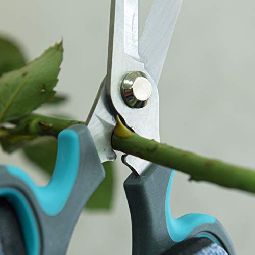 CYRUS Garden Shears Pruner Secateurs Pruning Scissors Flower Sharp Gardening Hand Tools Florist Bonsai Cutters Rose Snips,Blue