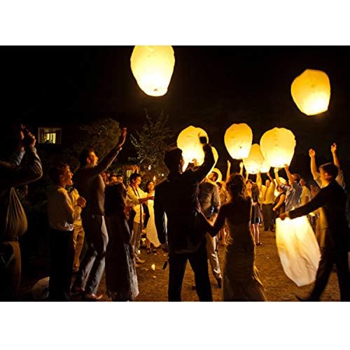 LABOTA 5 Pack Chinese Sky Lanterns, Eco-Friendly, Floating Lanterns for Outside Flying, Lanterns to Release in Memory, Perfect for Birthdays, Eid, Funerals, and Memorial Days