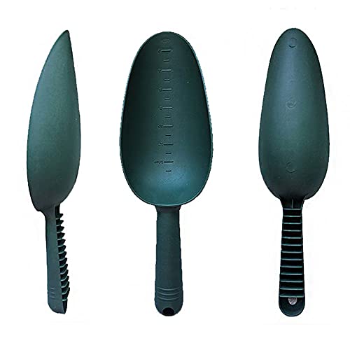ANCLLO 2Pcs Plastic Hand Trowel Homegrown Gardening Tool Flowerpot Shovel Break Shovel Scoop for Garden Plant-Green