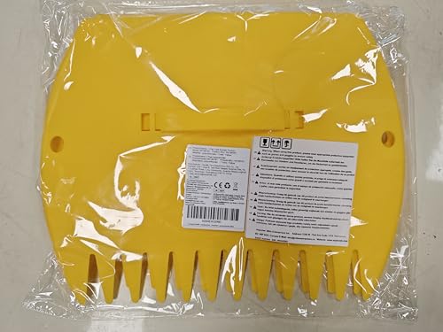 GardenHOME Garden and Yard Leaf Scoops Hand Rakes, Large Sized Leaf Grabbers, Leaf Collector,1 Pair (Yellow)