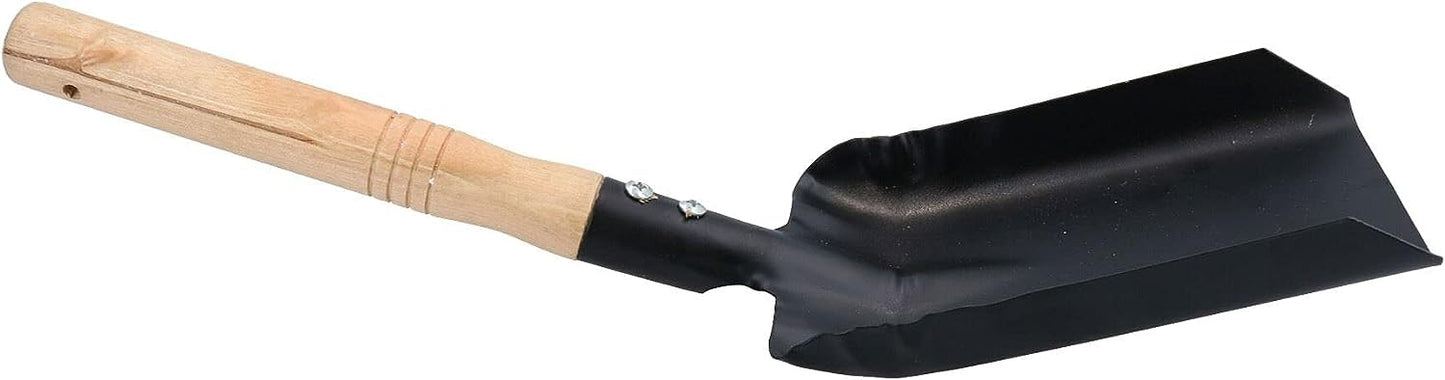 Unibos Strong Metal Coal Shovel with Wooden Handle | 4-Inch-Wide Metal Shovel Fireside Dust Ash Pan | Large Coal Scoop to Easily Collect Coal, Ashes, Dust, Wastes Indoor Outdoor Multipurpose Used
