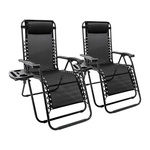 Harbour Housewares Zero Gravity Chair Set – 2 Piece