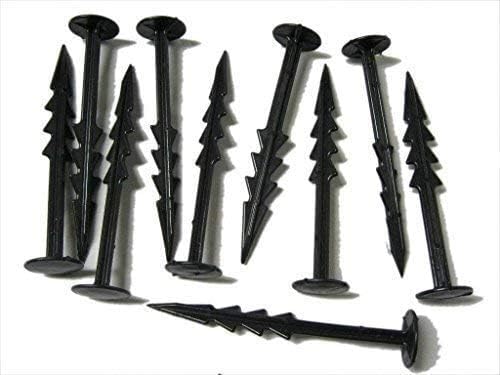 Garden Mile® 100 Heavy Duty Plastic Weed Control Fabric Ground Securing Pegs