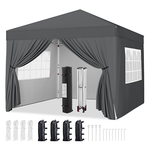 Yaheetech 3x3m Pop-Up Gazebo with Side Panels