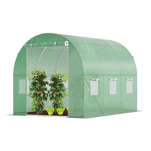 VOUNOT Polytunnel Greenhouse 3x2x2m Walk-In Steel Frame