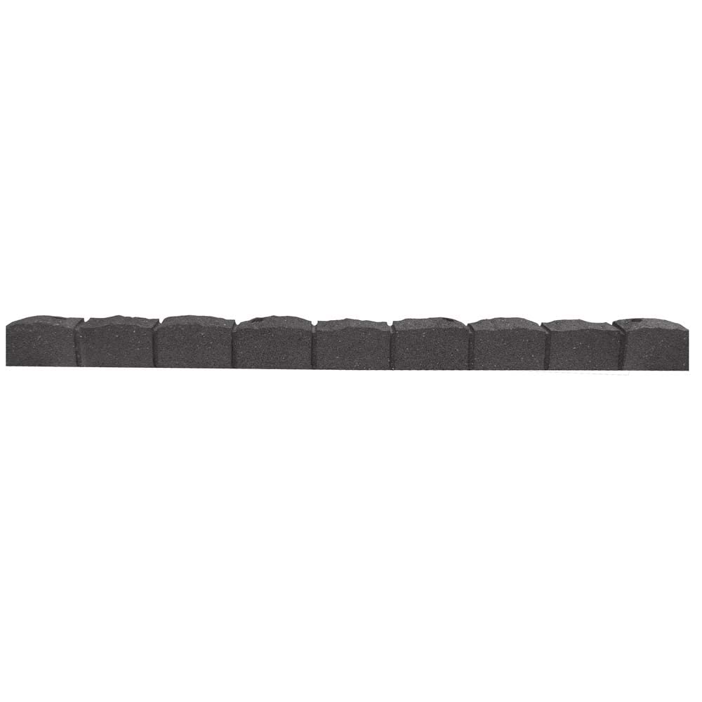 Nicoman Roman Castle Stone Garden Border 4-ft Rubber Landscape Edging Section 120cm, Grey, Pack of 1