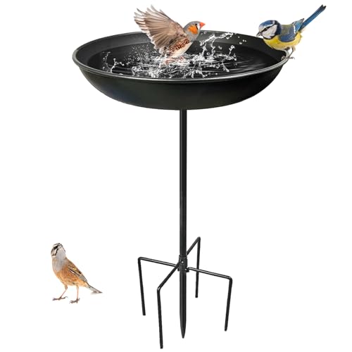 Metal Freestanding Bird Bath with 5-Pronged Base