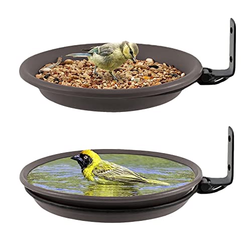 2-Piece Wall Mounted Hanging Bird Bath