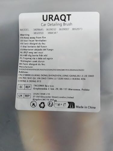 URAQT 5 PCS Car Detailing Brush Set, Car Brush Interior, Car Detailing Brushes Duster with Soft Bristles, Car Cleaning Brush Dust Removal Brushes Tool for Interior/Exterior Automotive Trim Wheel Rim