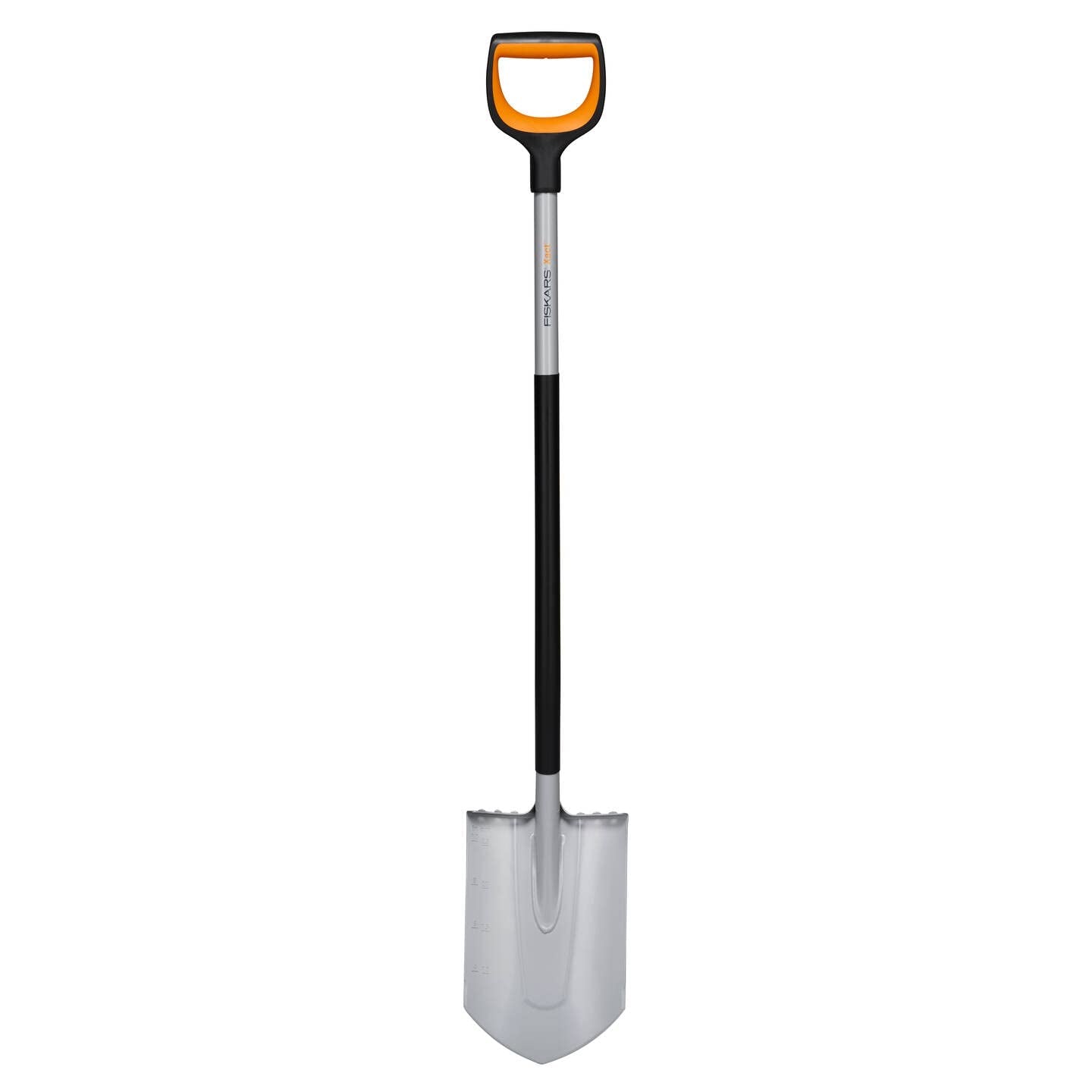 Fiskars Gardening Shovel for hard and rocky soils, Pointy, Length: 120 cm, Reinforced boron steel, Black/Orange, Xact, 1066729