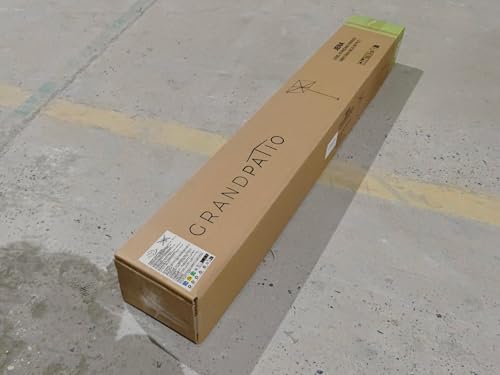 Grand patio Outdoor Umbrella, Versatile Balcony Shade with 360 Degree Roating Parasol, Powder-coated Steel Rectangular Flat Canopy for Deck Apartment Patio, White