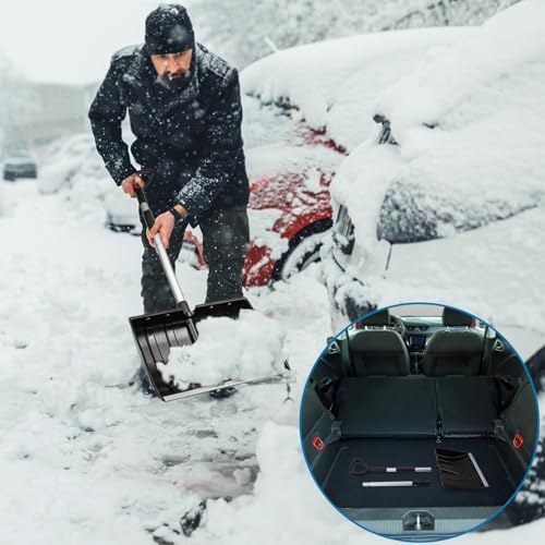 LESOLEIL Snow Shovel for Driveway Car Garage Home Snow Removal, Heavy Duty 48inch Long Large Capacity Portable Folding Snow Shovel for Garden Car Camping Outdoor