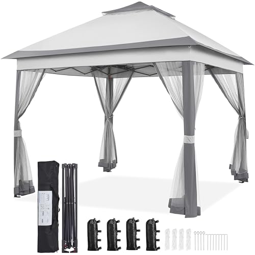 Yaheetech 3.3x3.3m Pop Up Gazebo with Sides