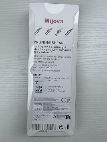 Garden Shears, Secateurs for Gardening Heavy Duty with High Carbon Steel Blades, Best Garden Pruner Scissors, Professional Gardening Hand Tools, Pruning Shears for Plants, Hedges and Flowers