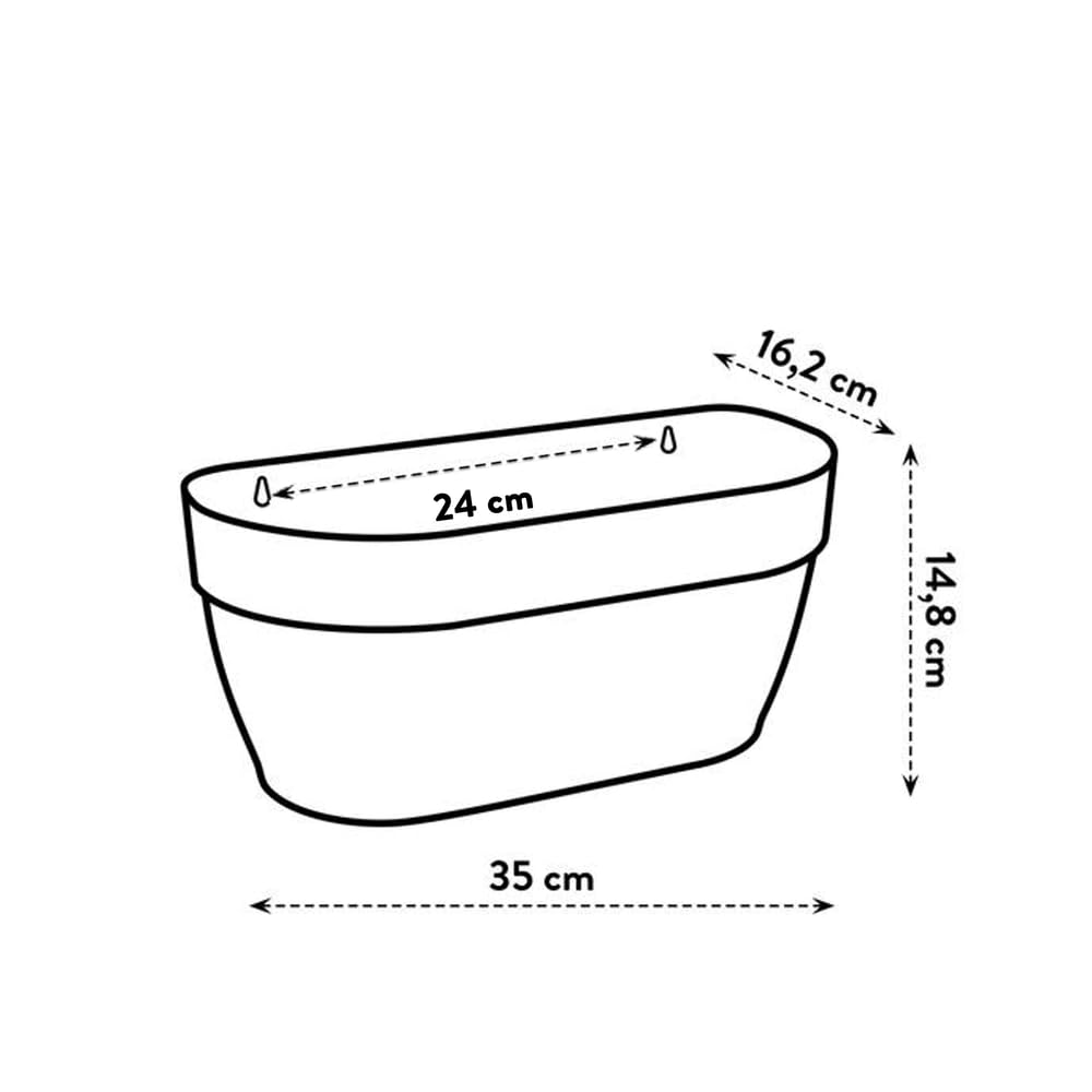 elho Vibia Campana Wall Basket 35 - Planter for Balcony & Outdoor - Ø 35.0 x H 14.8 cm - Green/Pistachio Green