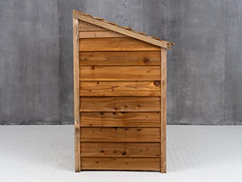 Wooden Log Store (1 cubic meter capacity) (W-119cm, H-118cm, D-71cm) (Brown)