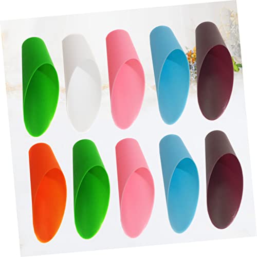 SUPVOX Garden Bucket Tools 10pcs Small Trowel Set Mini Soil Scoop for Outdoor Planting for Mulch Potting Soil Transplanting Random Color
