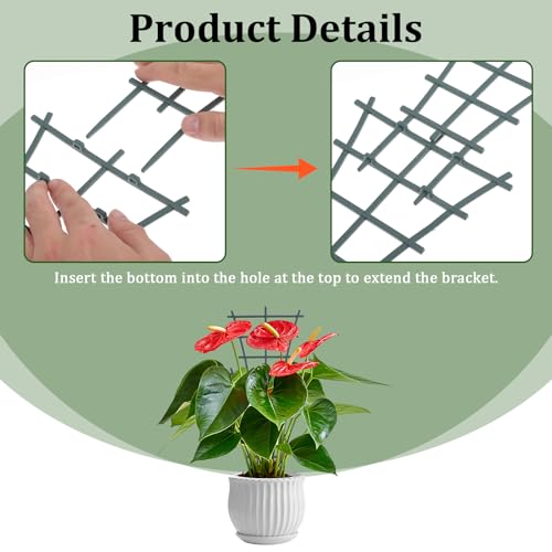 Giantree 4Pcs Plant Trellis Indoor, Trellis for Climbing Plants Indoor, Mini Garden Trellis Small Trellis for Potted Plants, Trellis for Potted Plant Ladder for Houseplant Vine Support Outdoor