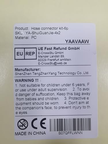YAAVAAW 6 Pack Garden Hose Connector - Contains 4 Pack Hose End Connector & 2 Pack Y Male Hose Connector Splitter, Fitting for 1/2 inch (15mm) Hosepipe End Quick Connector & Shunt
