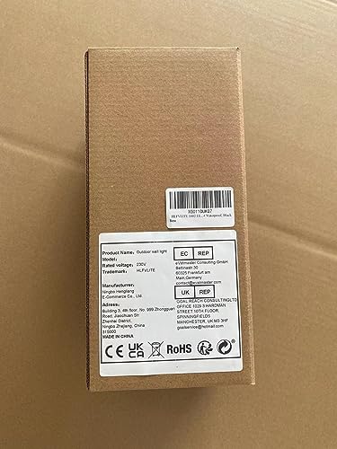 HLFVLITE 1002 LED Outdoor Wall Lamp, Aluminum Up/Down Outside Wall Light Exterior Wall Sconce, 2 * 5W 6400K Cold White Bulbs Included, IP44 Waterproof, Black