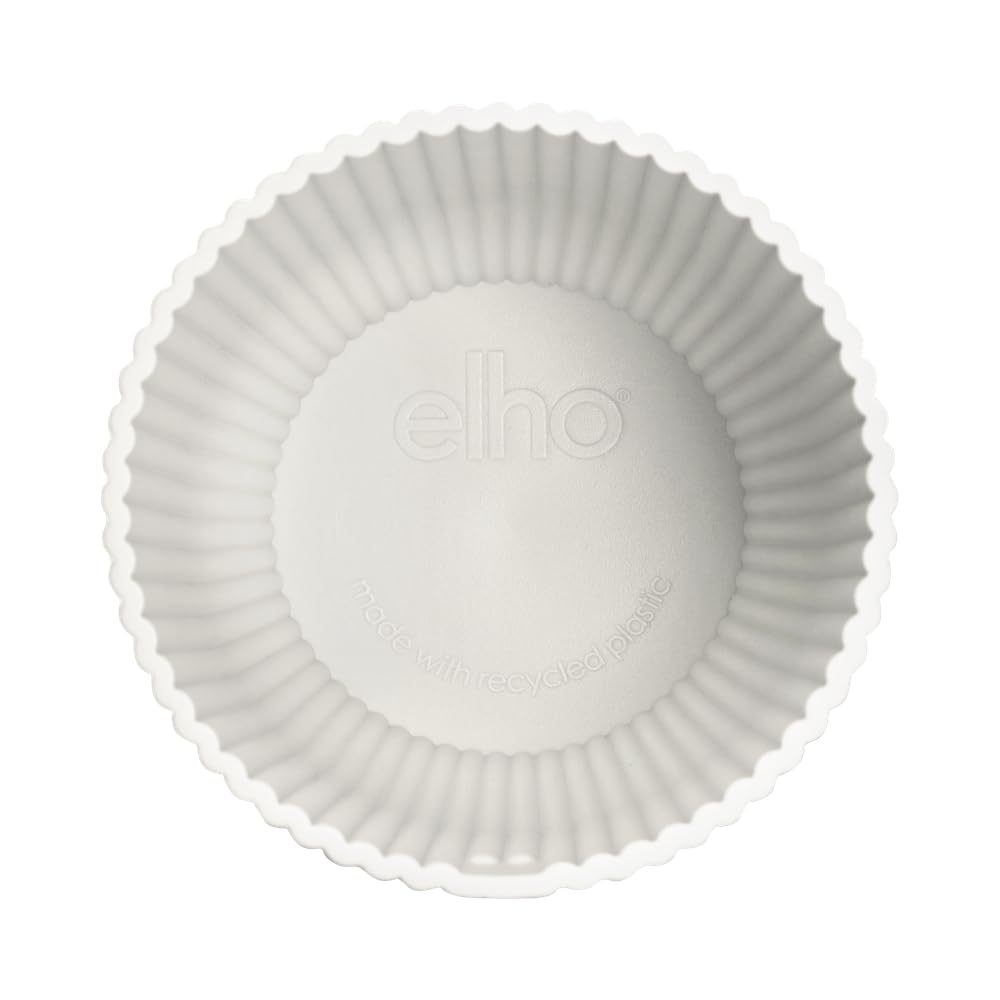 elho Vibes Fold Round Mini 11-100% recyclable Flower Pot - Indoor plant pot - Ø 11.1 x H 10.5 cm - White/Silky White