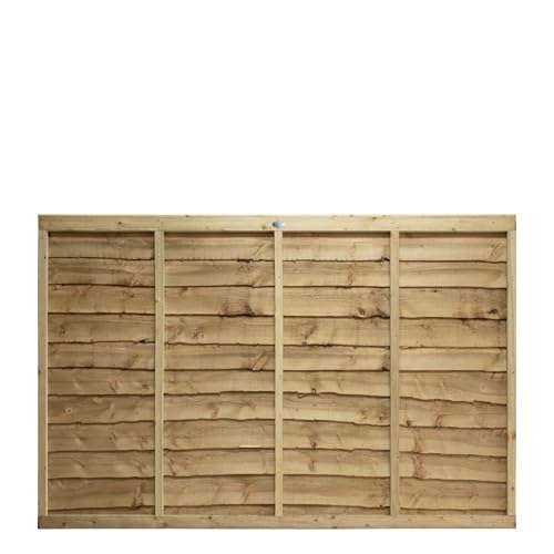Premier Lap Wooden Fence Panel 6ft x 4ft Waney Larch