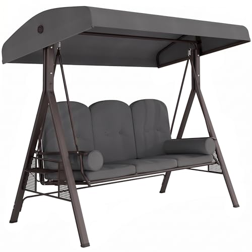 Outsunny 3 Seater Garden Swing Chair with Canopy
