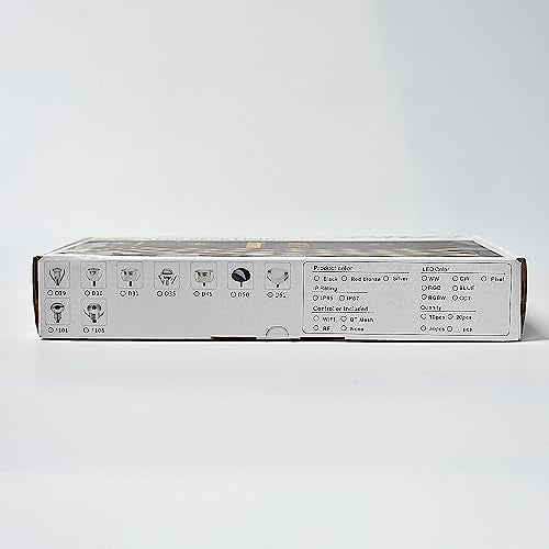 GEYUEYA Home LED Decking Lights RGB Ø45MM 12V 0.5W WiFi LED Decking Patio Lighting for Terrace Kitchen Outdoor Indoor Lamps with Remote Control - 6 Packs