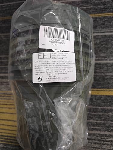 KAHEIGN 6Pcs Plastic Plant Pots, 16CM Thicken Flower Pot Root-Control Nursery Seedling Planter Decorative Garden Plant Container with Saucer for Indoor Outdoor Bonsai Plants (Green)